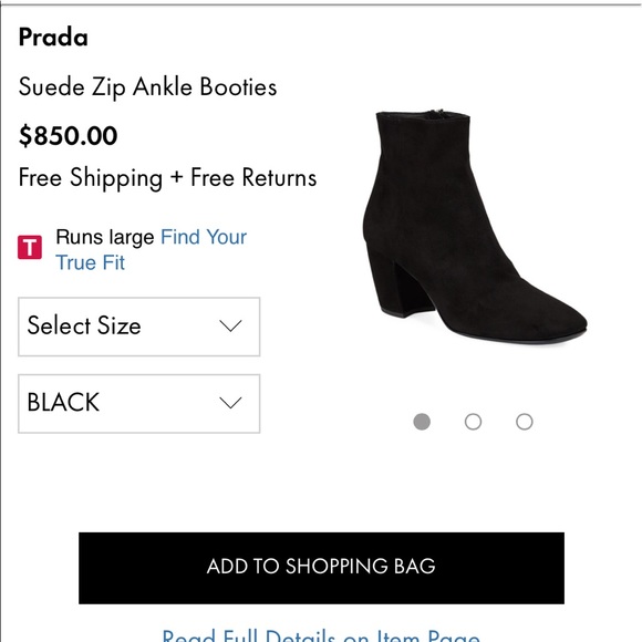 Prada Suede Zip Ankle Booties - Picture 7 of 7